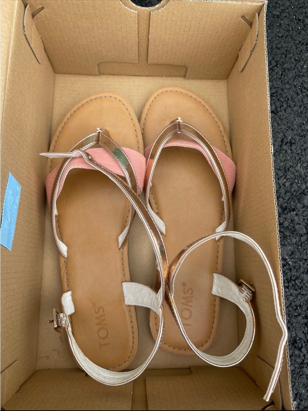 Tom’s strappy sandals